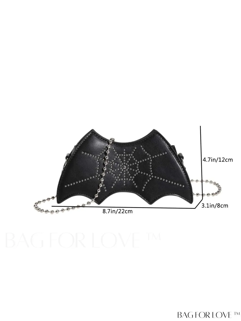 BagForLove - Stylish Bat Rivet-Embellished PU Crossbody Bag