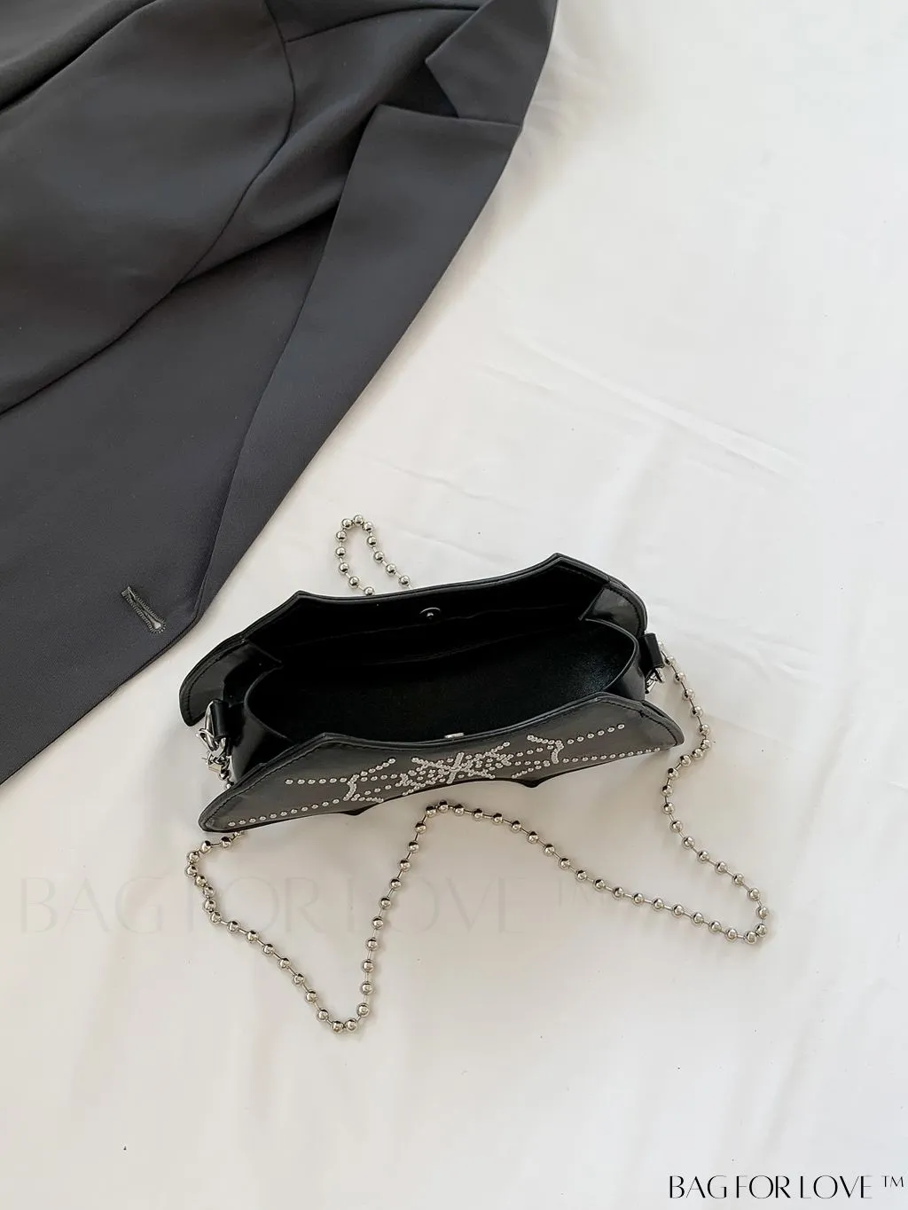 BagForLove - Stylish Bat Rivet-Embellished PU Crossbody Bag