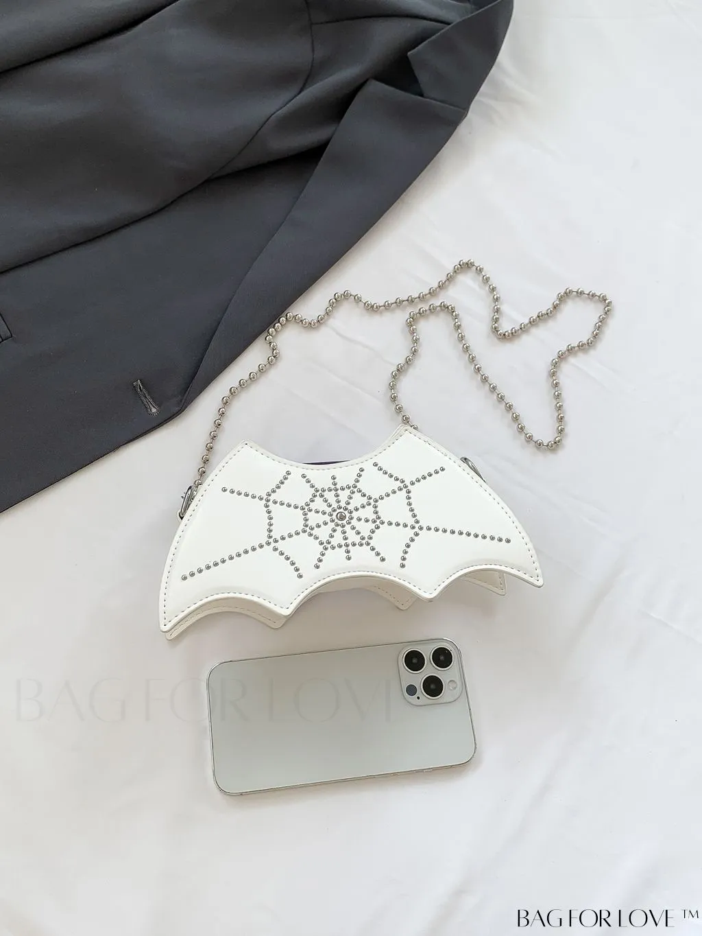 BagForLove - Stylish Bat Rivet-Embellished PU Crossbody Bag
