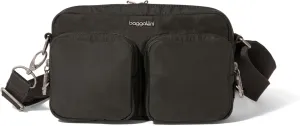 Baggallini Securtex Anti-Theft Treasure Crossbody 9"x5.5" Lightweight Travel Purse with RFID Card Slots Locking Zippers