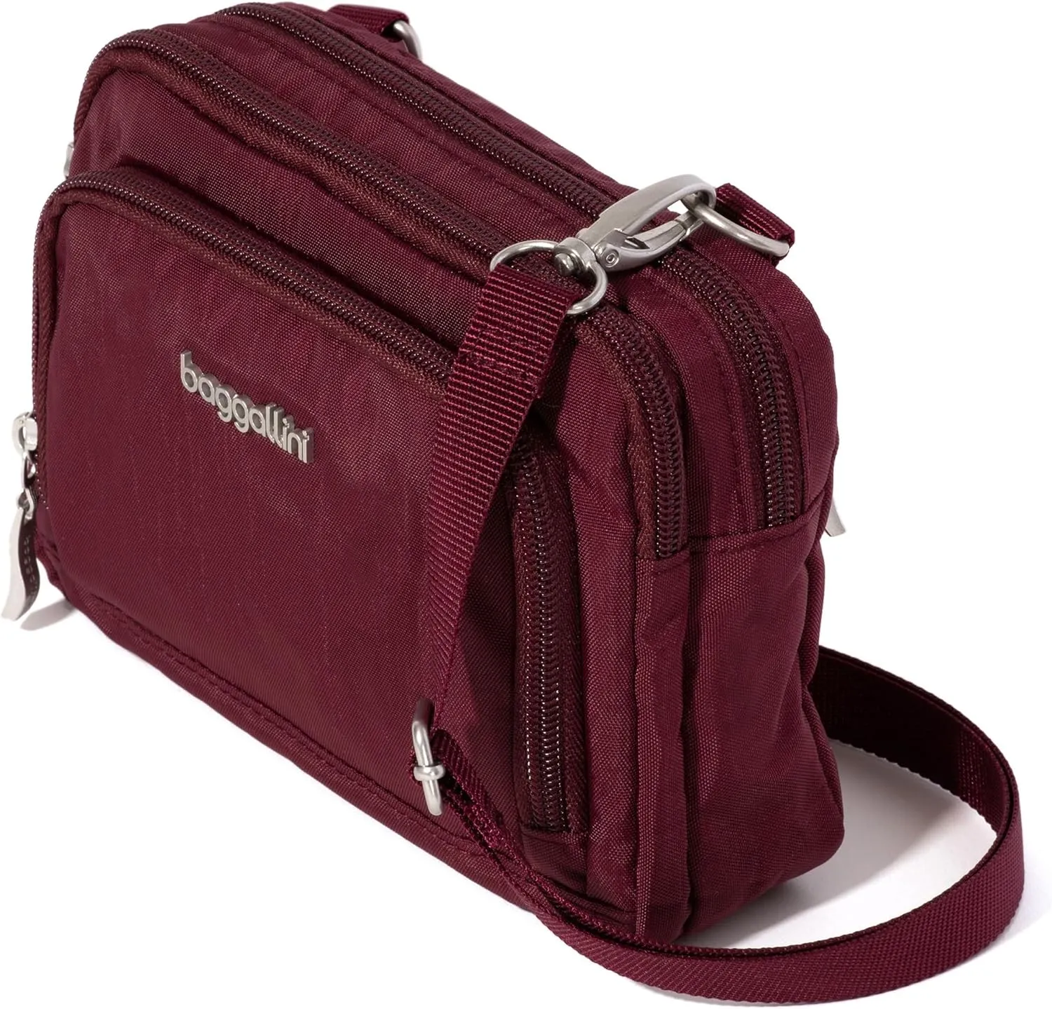 Baggallini Women Triple Zip Bag with Wallet