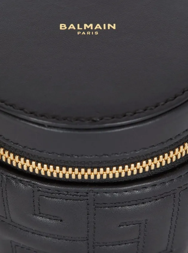 Balmain 1945 quilted leather minaudière bag