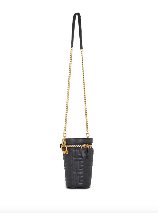 Balmain 1945 quilted leather minaudière bag