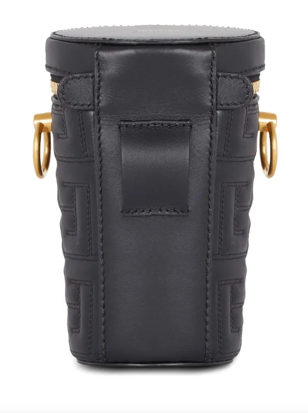 Balmain 1945 quilted leather minaudière bag
