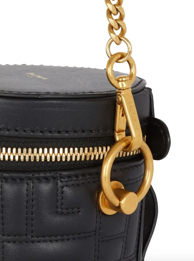 Balmain 1945 quilted leather minaudière bag