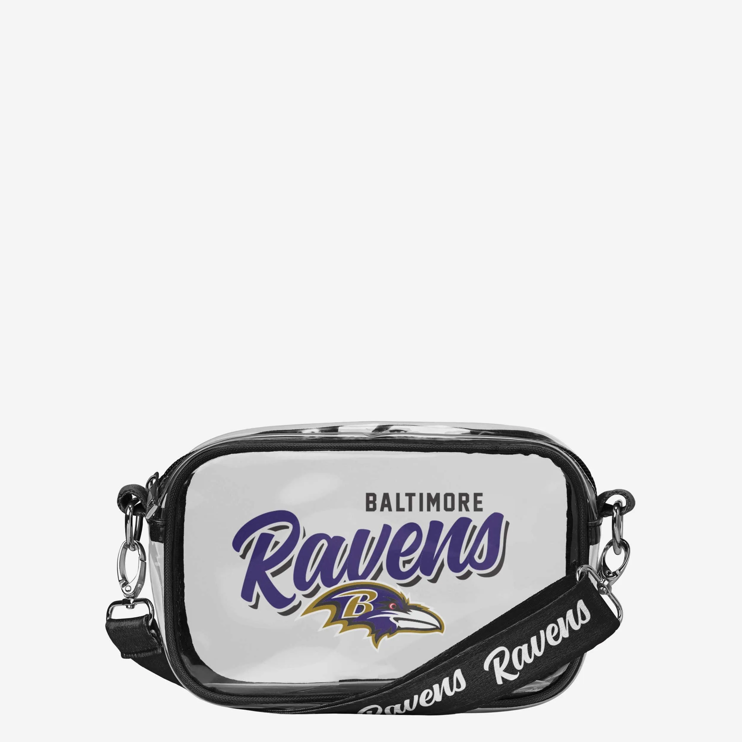 Baltimore Ravens Monty Script Clear Crossbody Bag