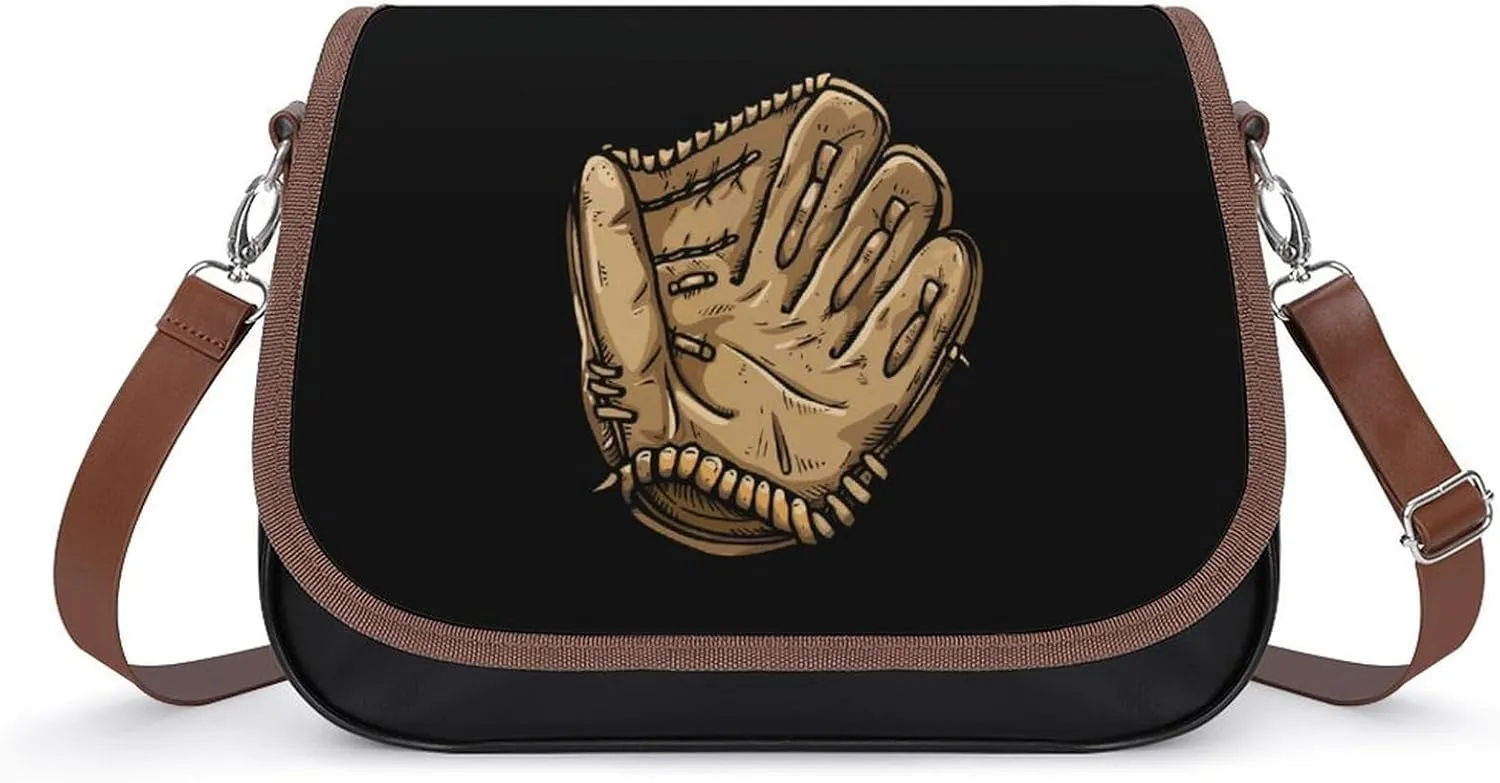 Baseball Glove Women's PU Leather Purses Crossbody Shoulder Bag Messenger Bag