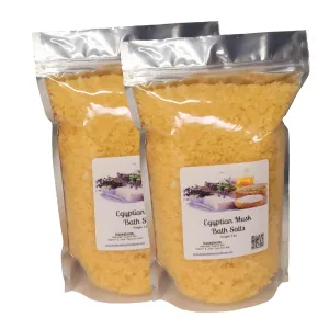 Bath Salts | (2) 4lb Bags (128 oz.) | Egyptian Musk Scent | Epsom Salt | Sea Salt | Bathing | Body Care | Beauty | Relaxation | Spa | Pedicure | Manicure