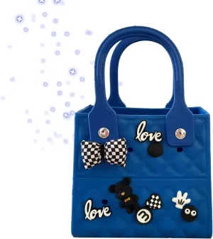 Beach Tote Bag Medium Size Rubber Rubber Tote Bags With Handles Consist OF Accessories Charm Phone Holder