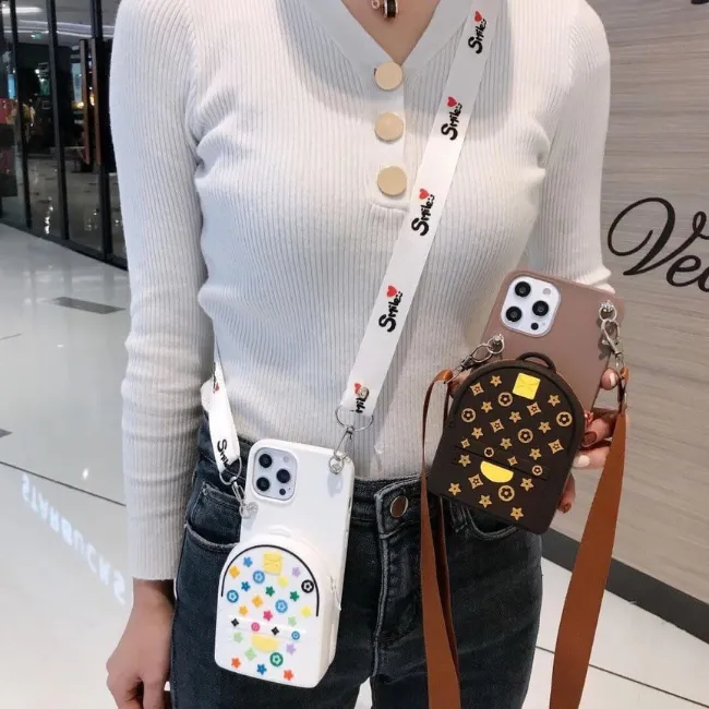 Bella -  Cute Luxury Crossbody Wallet Case with Adjustable Strap