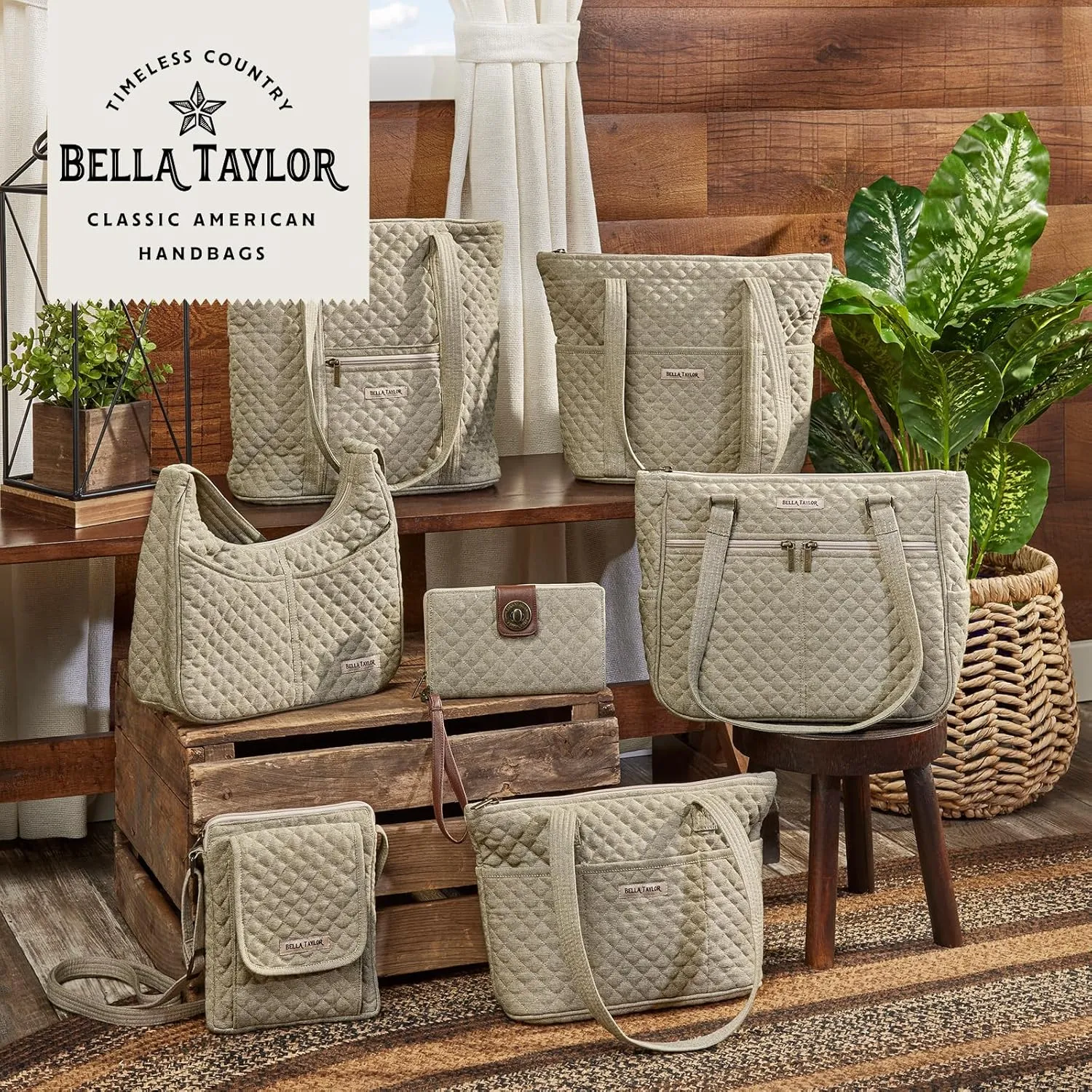 Bella Taylor Mini Crossbody Purse with Built In Wallet