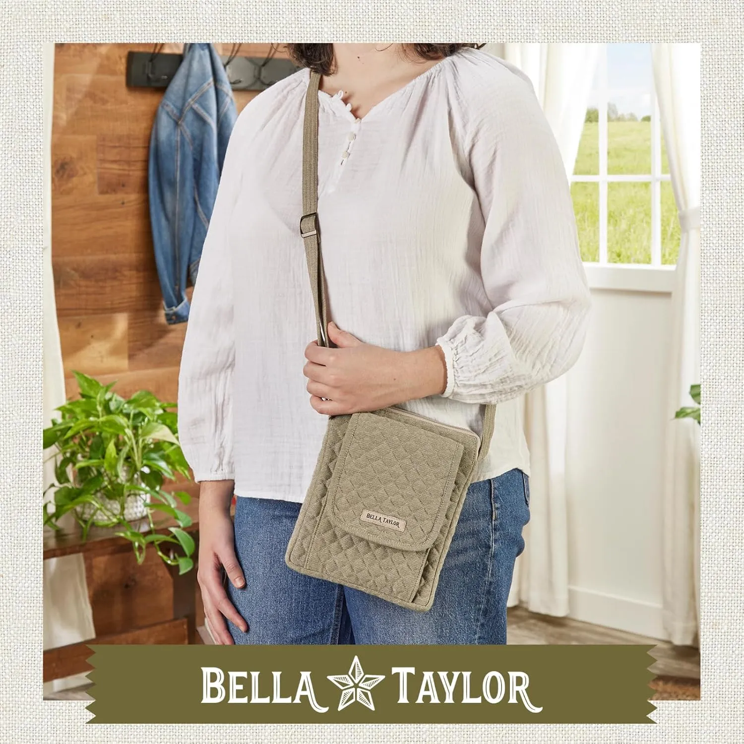 Bella Taylor Mini Crossbody Purse with Built In Wallet