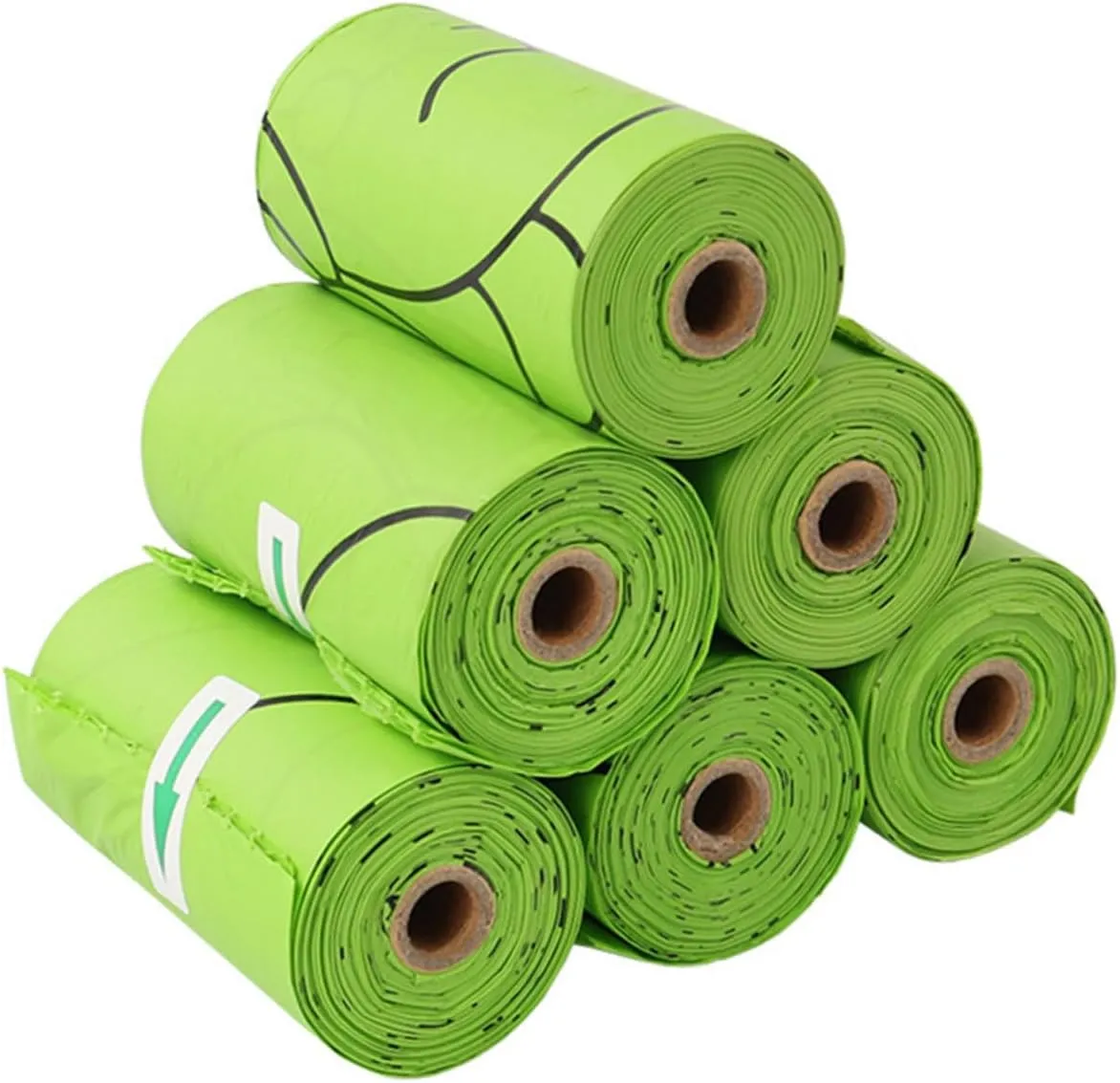 BESPORTBLE Pet Litter Bag Set 6pcs Dog Waste Bag Full Degradation Ideal for Home Office Outdoor Use