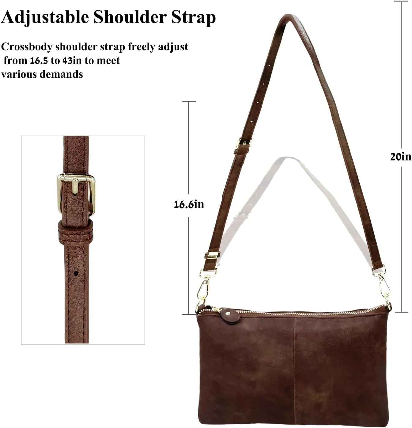 Beurlike Leather Wristlet Wallet Clutch Purses For Women Small Crossbody Phone Bags