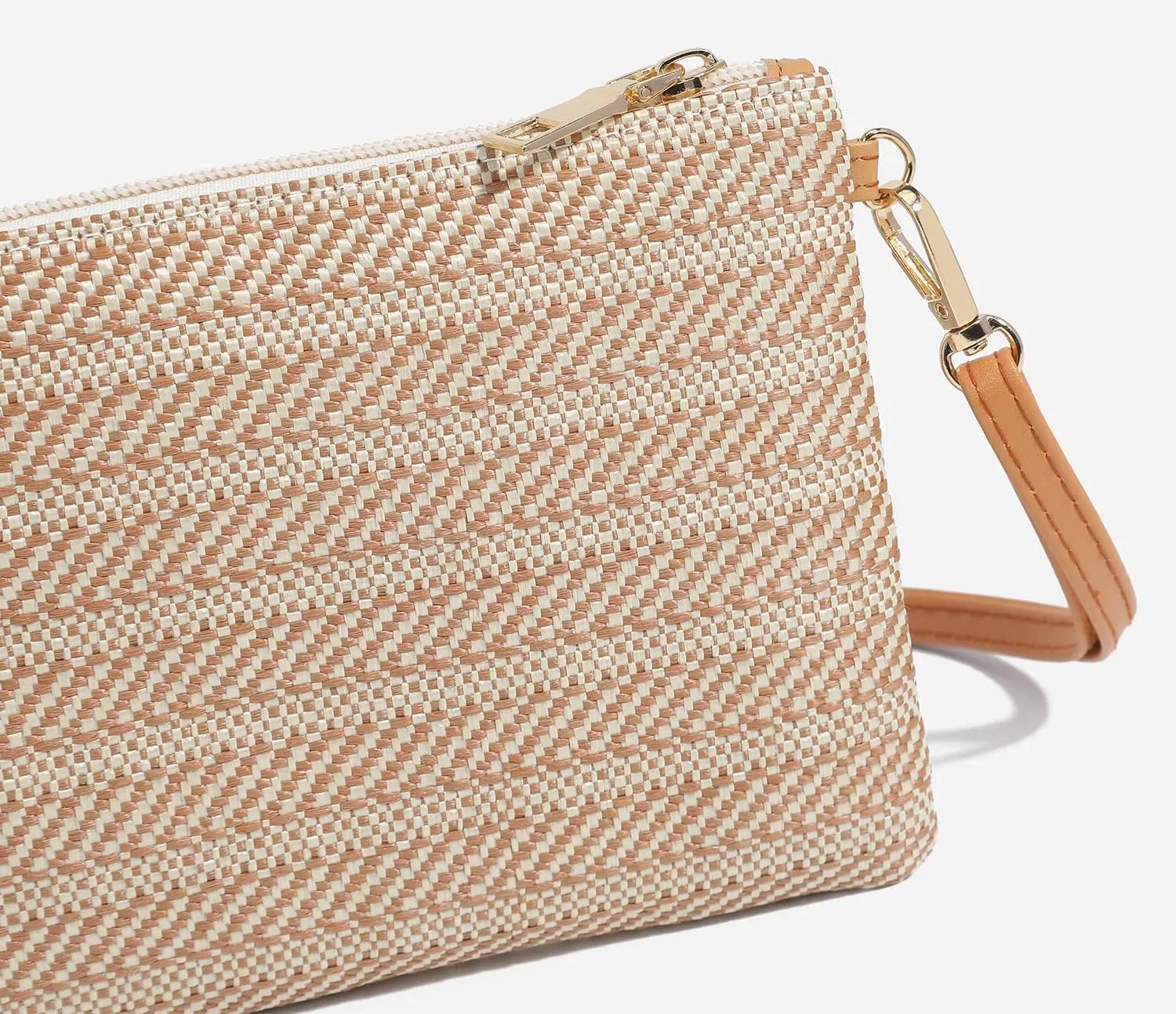 Beurlike Straw Clutch Purses for Women Beach Wristlet Wallet Small Cross body bag for Girls