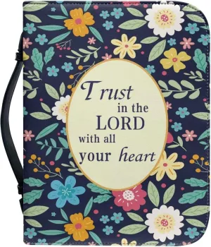 Bible Covers Bible Case for Women PU Leather Bible Bag Bible Holder Church Book Cover with Handle Built-in Pocket