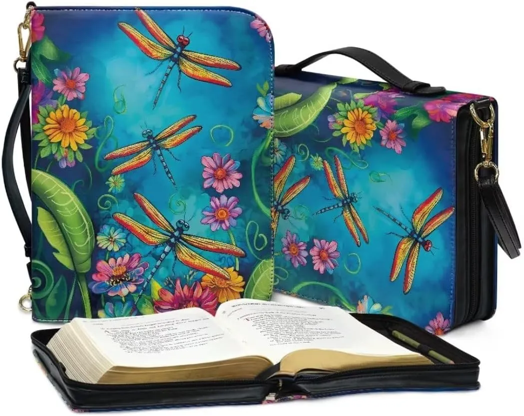 Bible Covers Bible Cover Case Large Capacity Carrying Case Bag with Multi Slots Strap for Women