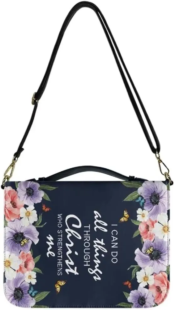 Bible Covers Bible Cover Case Large Capacity Carrying Case Bag with Multi Slots Strap for Women