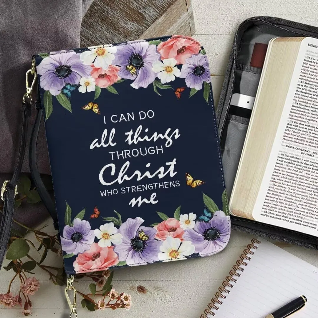 Bible Covers Bible Cover Case Large Capacity Carrying Case Bag with Multi Slots Strap for Women