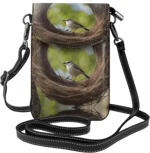 Birds Nest Lightweight Small Crossbody Bags Cell Phone Purses Travel Pouch Shoulder Bag For Women