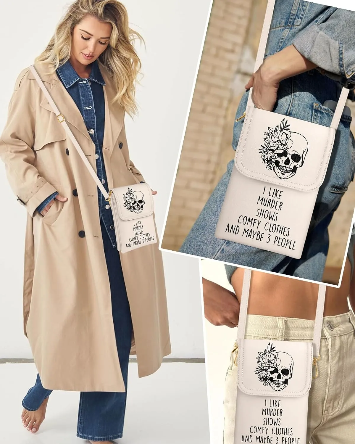 Bistup Small Crossbody Bags for Women Cross Body Purse Handbag Leather Cute Medium Cell Phone Bag Wallet Pouch