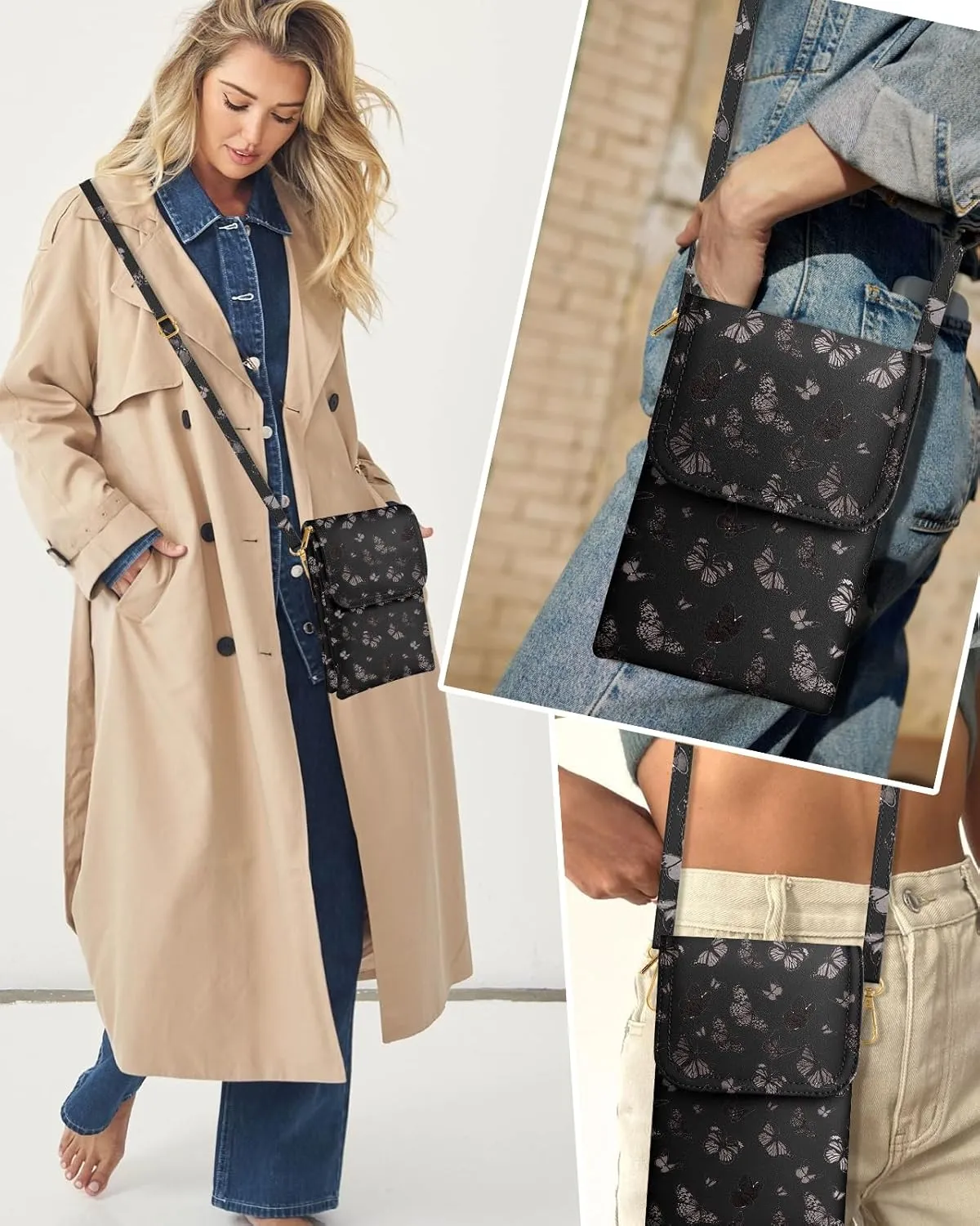 Bistup Small Crossbody Bags for Women Cross Body Purse Handbag Leather Cute Medium Cell Phone Bag Wallet Pouch