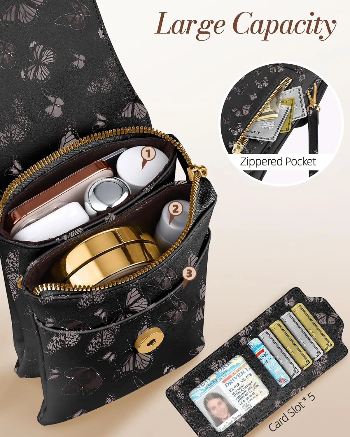 Bistup Small Crossbody Bags for Women Cross Body Purse Handbag Leather Cute Medium Cell Phone Bag Wallet Pouch