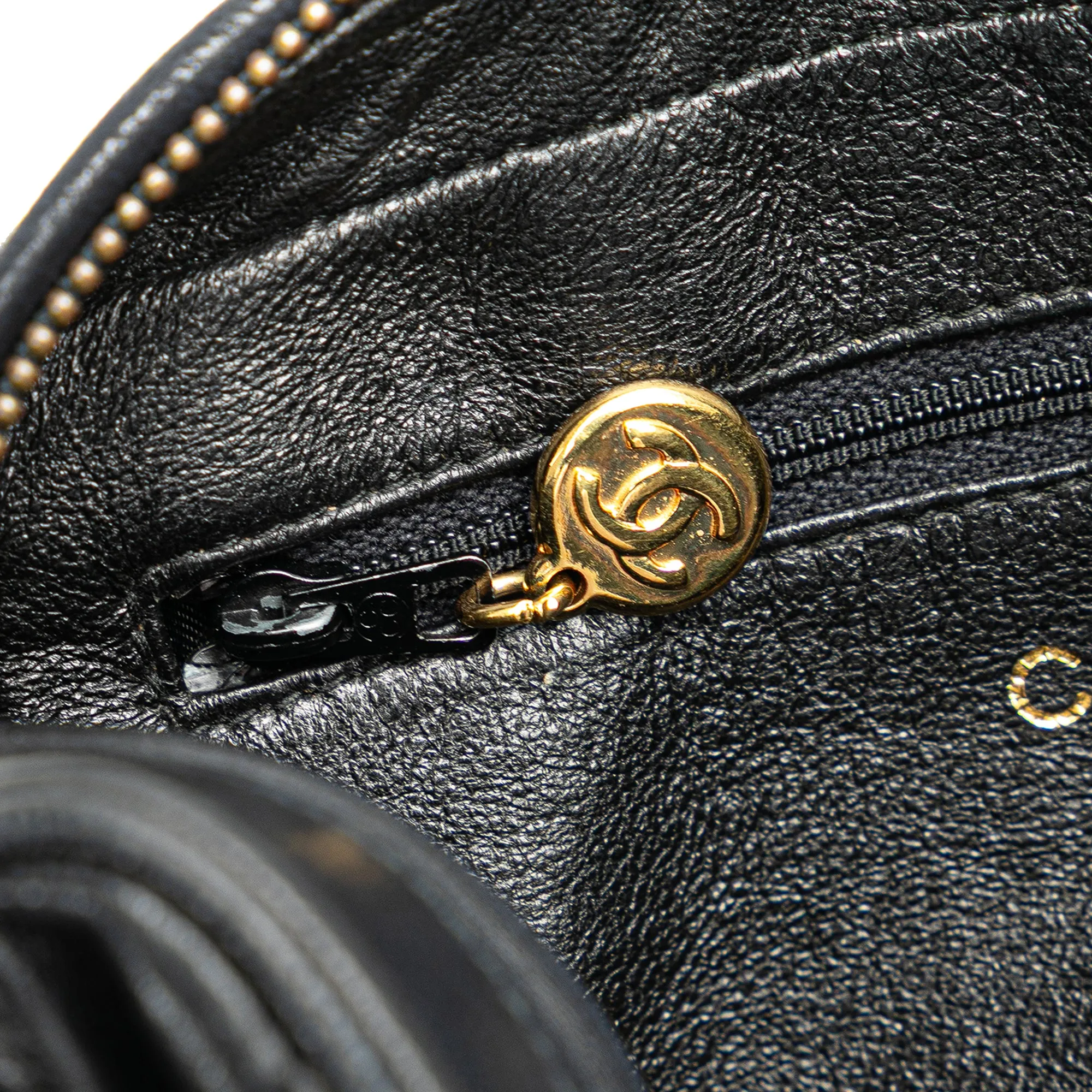 Black Chanel Mini CC Lambskin Tassel Camera Bag