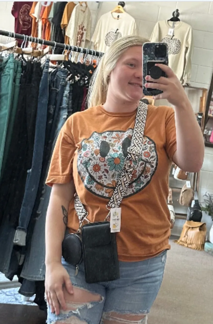Black Crossbody Purse with Coin Purse