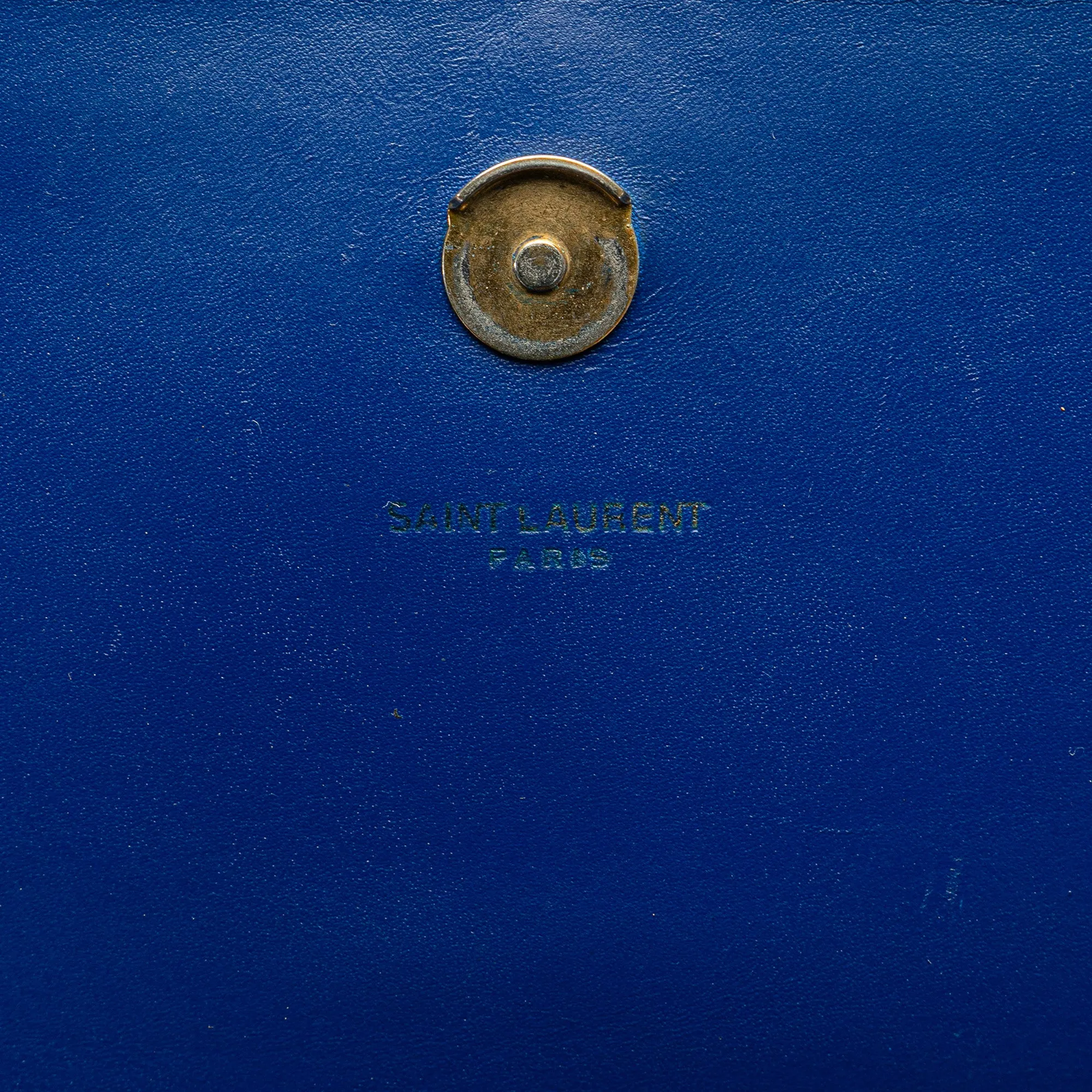 Blue Saint Laurent Medium Smooth Calfskin Monogram Kate Tassel Crossbody