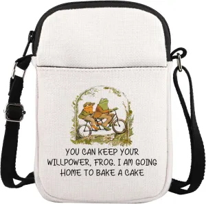 BLUPARK Frog And Toad Riding Inspired Crossbody Bag Funny Frog And Toad Gift Best Friends Gift Storybook Gift
