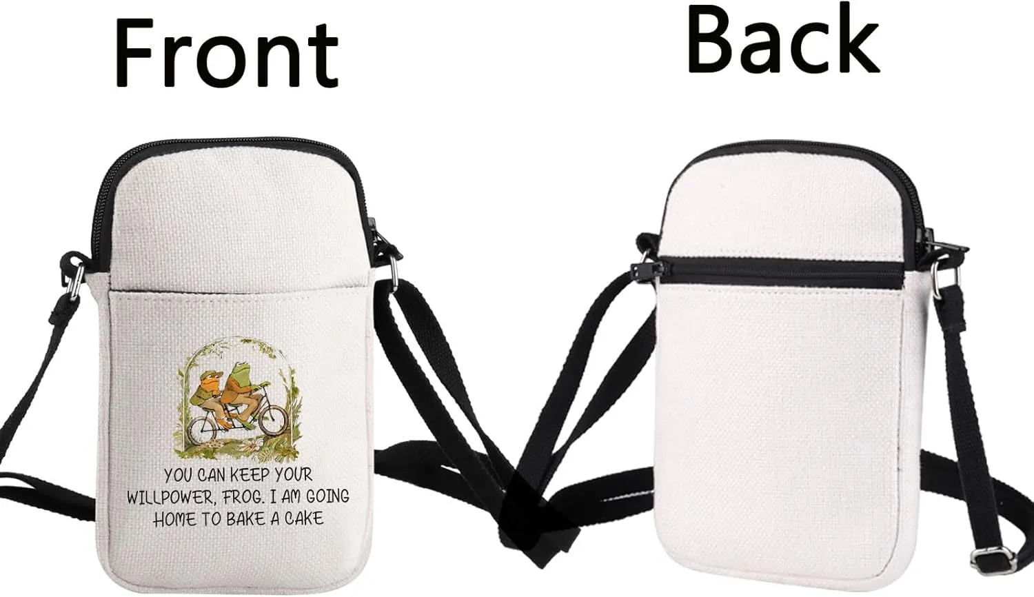 BLUPARK Frog And Toad Riding Inspired Crossbody Bag Funny Frog And Toad Gift Best Friends Gift Storybook Gift