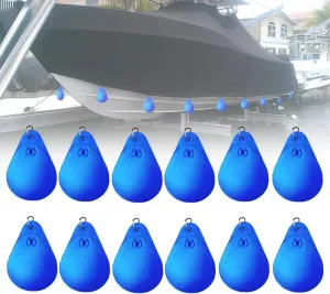 Boat Cover Water Bag with Hook, Marine Mooring Hanging Pouch Kit Boat Accessories, Windproof Winterizing Weight Waterbags, Blue, 8 Pcs