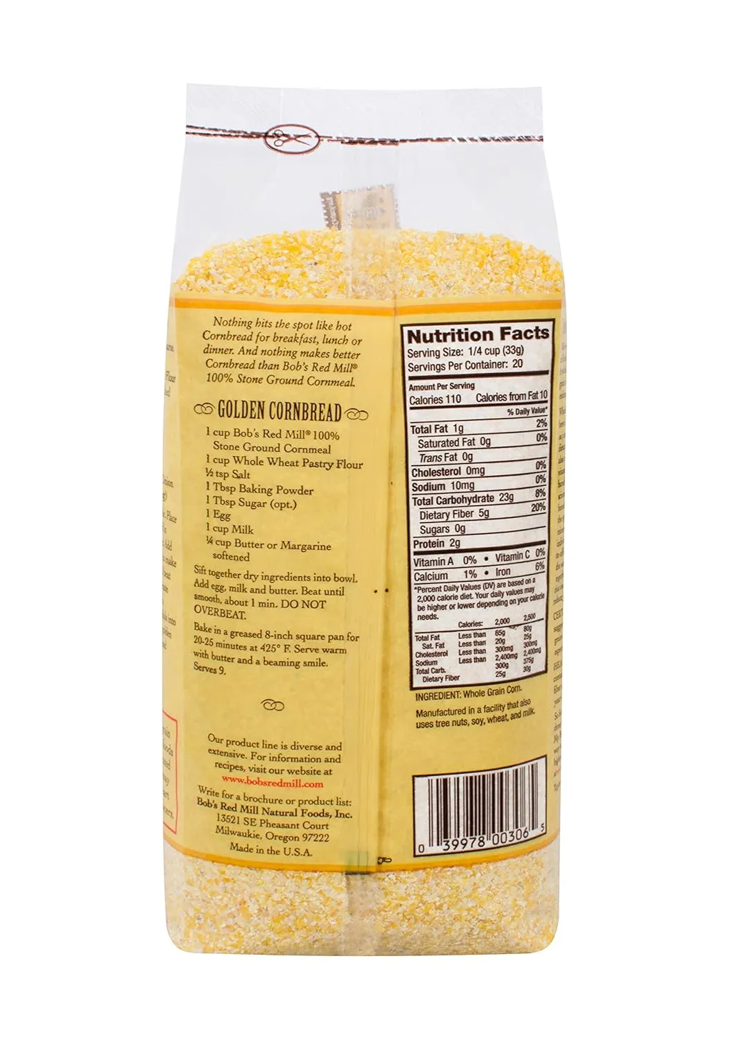 Bob's Red Mill Cornmeal Coarse, 24 Ounce (Pack of 4)