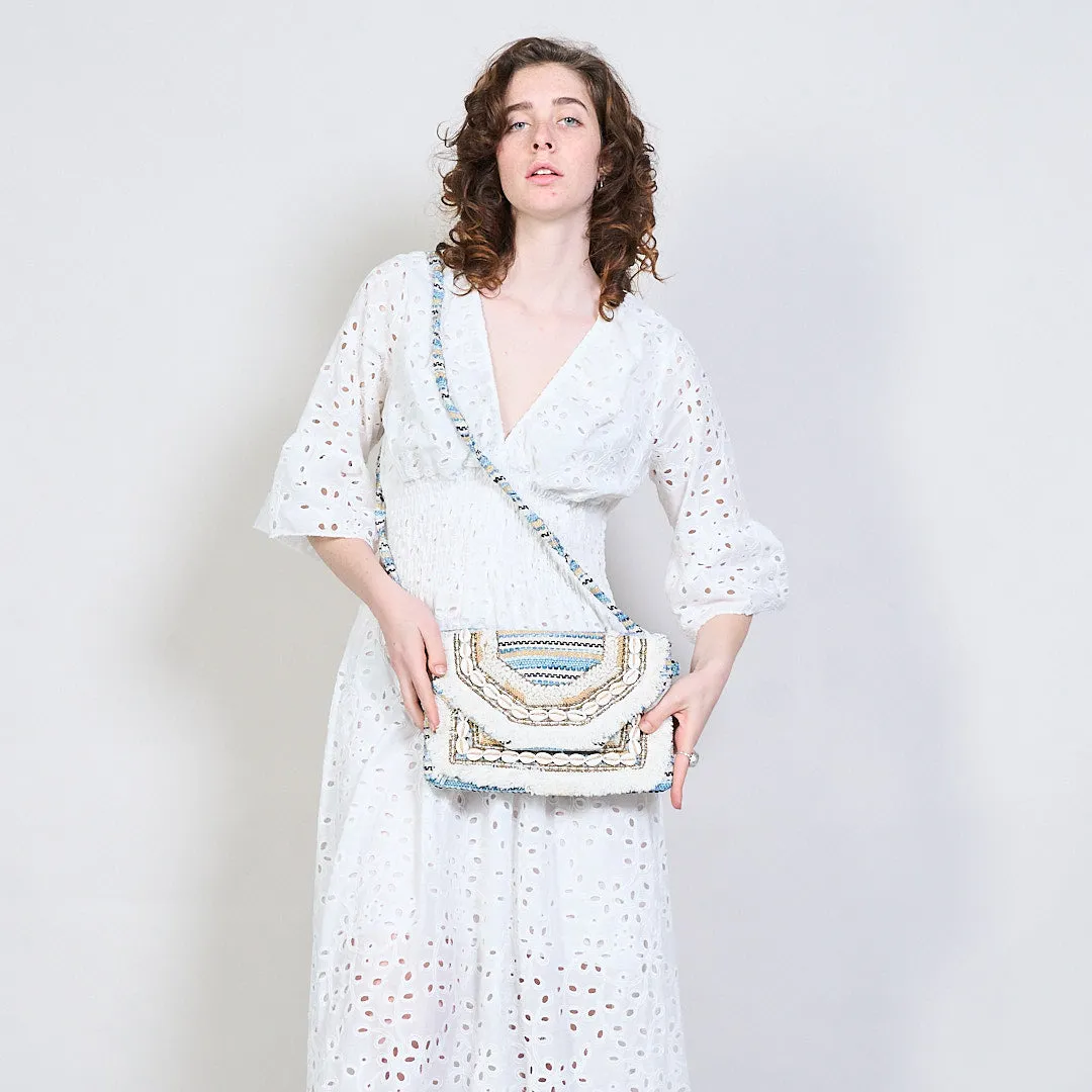 Boho shell-embellished crossbody bag wholesale