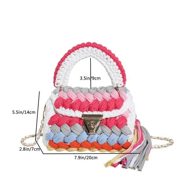 Boho Tassel Crossbody Bag – Woven Crochet Design for Every Occasion