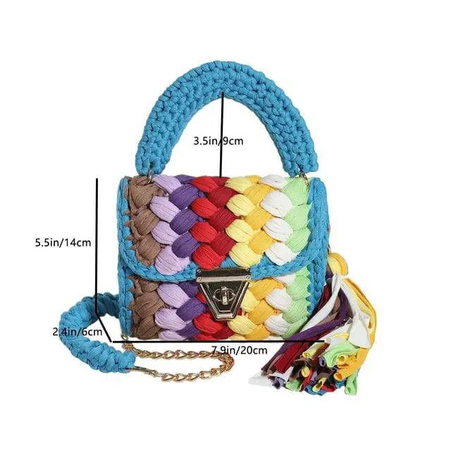 Boho Tassel Crossbody Bag – Woven Crochet Design for Every Occasion