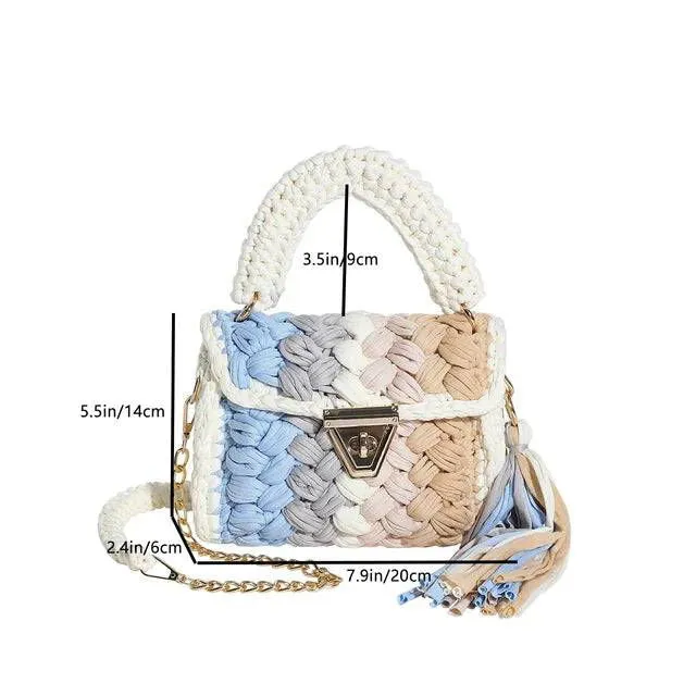 Boho Tassel Crossbody Bag – Woven Crochet Design for Every Occasion