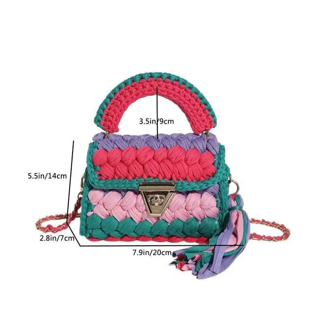 Boho Tassel Crossbody Bag – Woven Crochet Design for Every Occasion