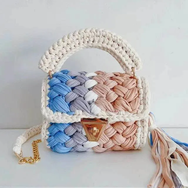 Boho Tassel Crossbody Bag – Woven Crochet Design for Every Occasion
