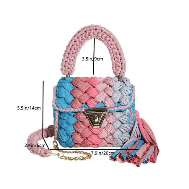 Boho Tassel Crossbody Bag – Woven Crochet Design for Every Occasion