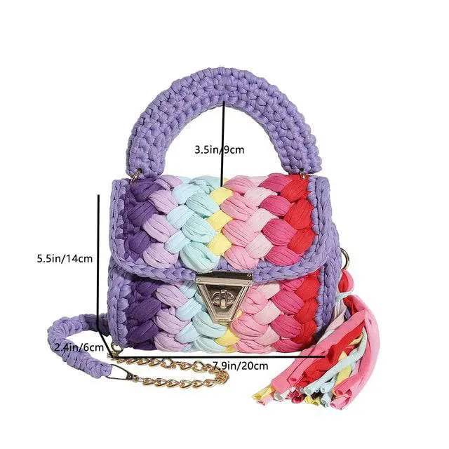Boho Tassel Crossbody Bag – Woven Crochet Design for Every Occasion