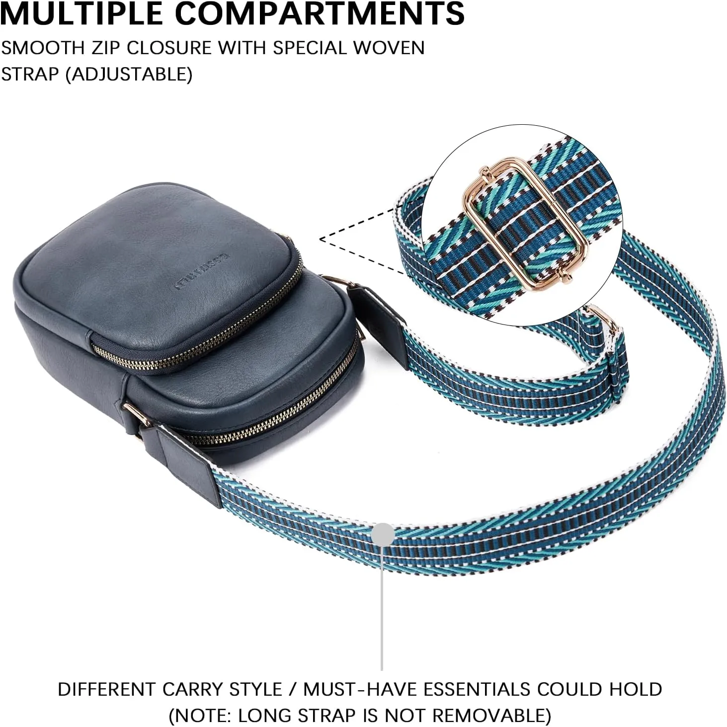 BOSTANTEN Small Crossbody Bags for Women Designer Zip Cell Phone Purse Shoulder Handbags Wallet with Card Slots
