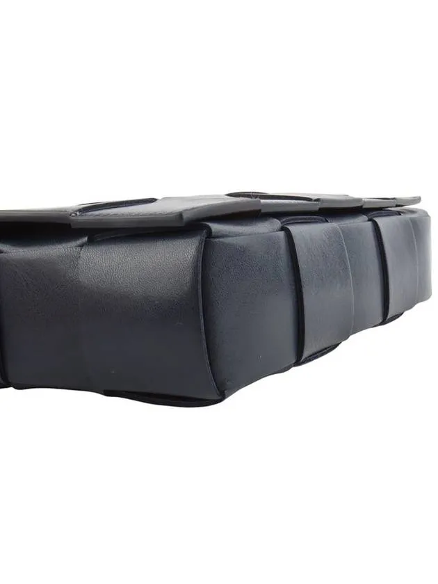 Bottega Veneta 741777 Intrecciato Pouch Cassette Cross Bag Navy 34313