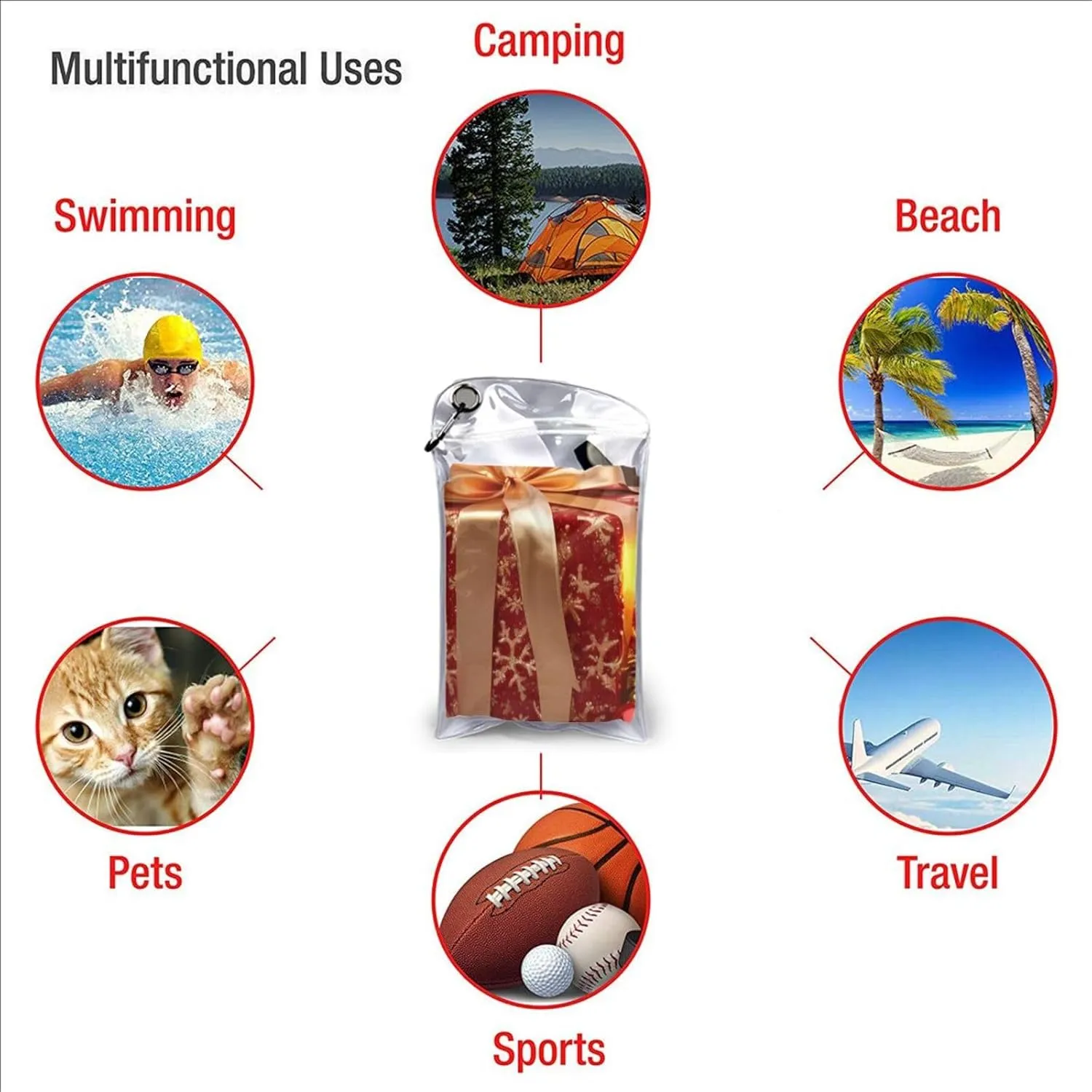 Box Premium Compact Microfiber Travel Towel-Featherlight & Quick Dry,Sand-Resistant Beach Towel for Swimming,Camping,Vacation Essentials with Carry Pouch