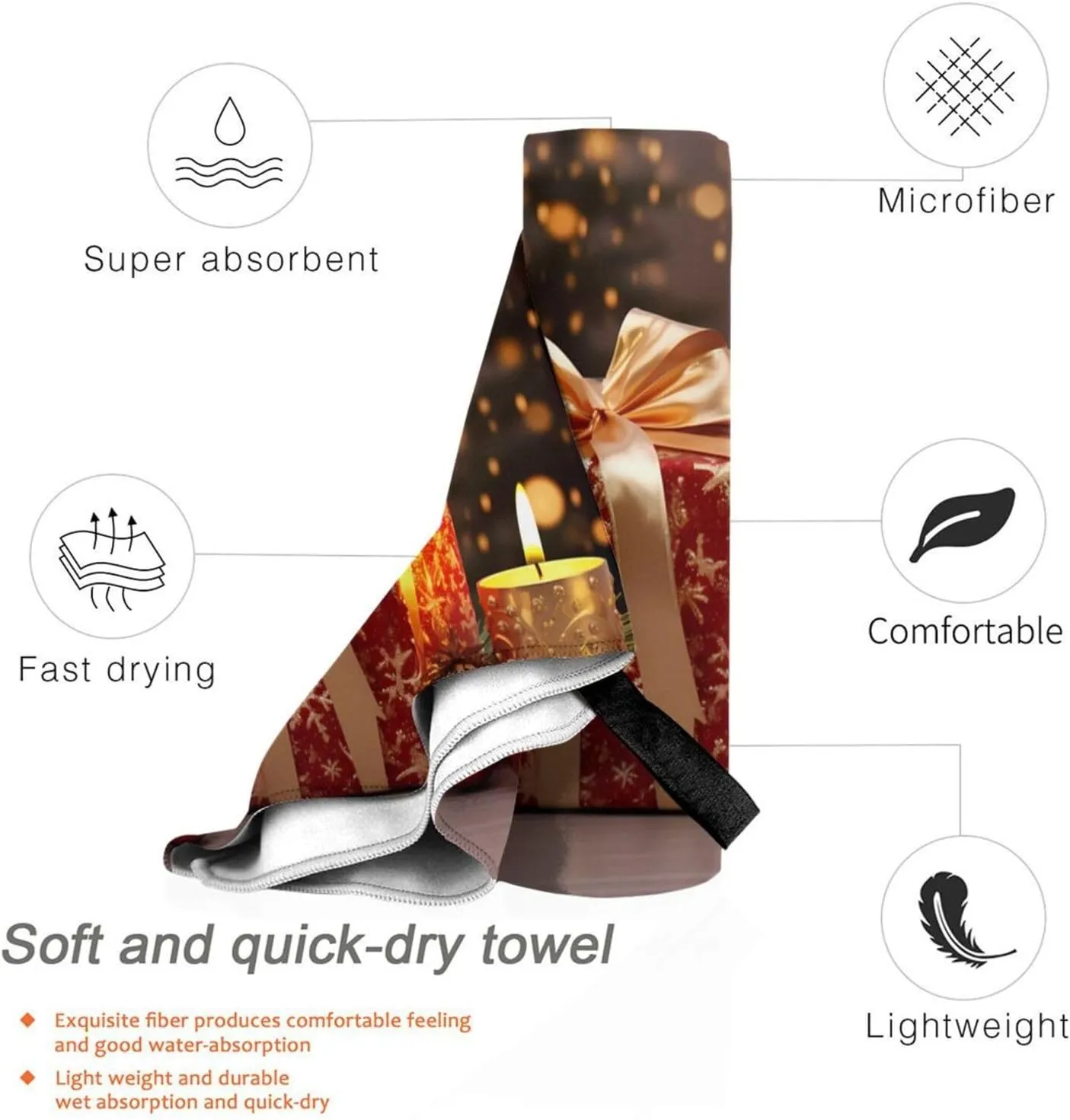 Box Premium Compact Microfiber Travel Towel-Featherlight & Quick Dry,Sand-Resistant Beach Towel for Swimming,Camping,Vacation Essentials with Carry Pouch