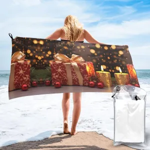 Box Premium Compact Microfiber Travel Towel-Featherlight & Quick Dry,Sand-Resistant Beach Towel for Swimming,Camping,Vacation Essentials with Carry Pouch