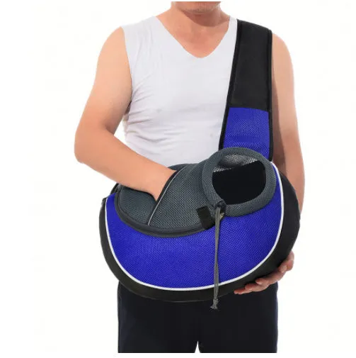 Breathable Pet Sling Carrier Bag - Comfortable & Portable Crossbody for Small Dogs and Cats”