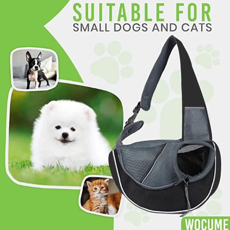 Breathable Pet Sling Carrier Bag - Comfortable & Portable Crossbody for Small Dogs and Cats”