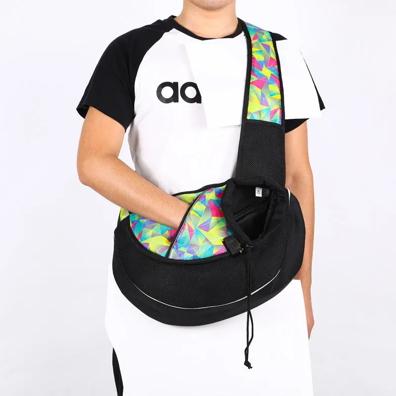 Breathable Pet Sling Carrier Bag - Comfortable & Portable Crossbody for Small Dogs and Cats”